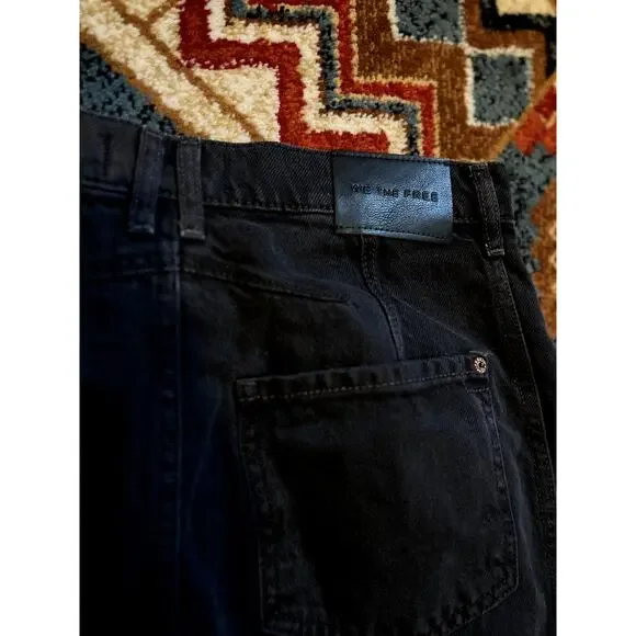 NWT We The Free Good Luck Mid-Rise Barrel Jeans Soundwave Black Size 25 - Picture 11 of 12